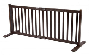 Kensington 20" Free Standing Small Pet Gate in Mahogany - Posh Puppy Boutique