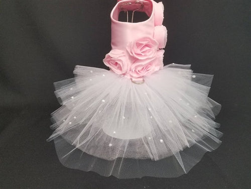 Rose Couture Pink Wedding Harness Dress