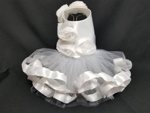 Rose Couture White Wedding Harness Dress