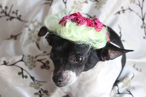 Wig with Flowers - Posh Puppy Boutique