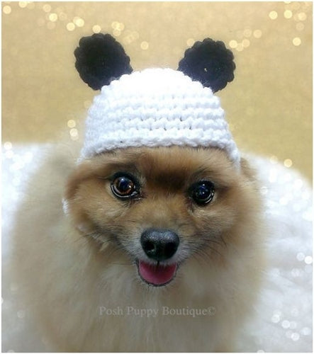 Crochet Panda Bear Beanie Hat