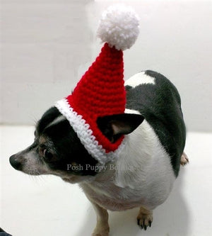 Crochet Santa Hat - Posh Puppy Boutique