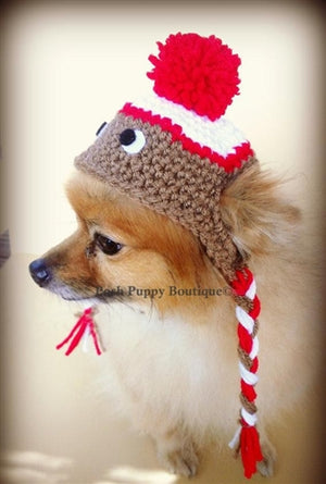 Crochet Sock Monkey Beanie Hat- Many Colors - Posh Puppy Boutique