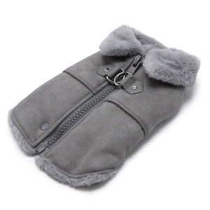 Furry Runner Coat in Gray