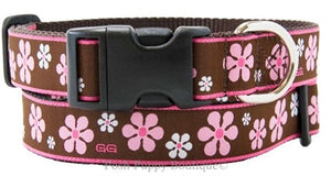 Valencia Pink-Brown Dog Collar - Posh Puppy Boutique