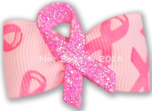 Find A Cure Hair Bow - Posh Puppy Boutique