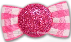 Favor Pink Hair Bow - Posh Puppy Boutique