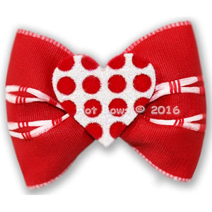 Heartbeat Hair Bow - Posh Puppy Boutique