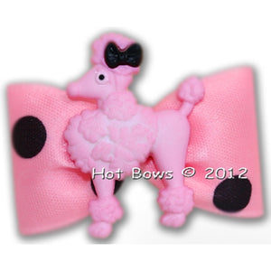 Pretty Pink Poodle Hair Bow - Posh Puppy Boutique