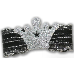 Royalty, Silver Hair Bow - Posh Puppy Boutique