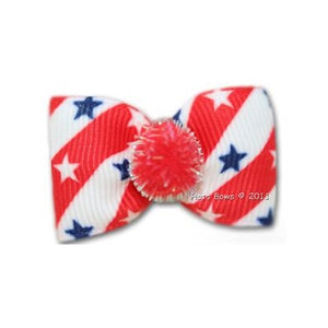 Stars and Stripes Style Hair Bow - Posh Puppy Boutique