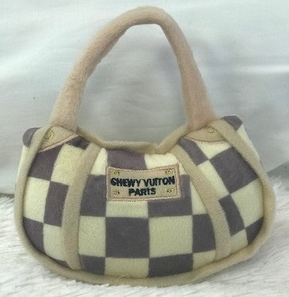 Checker Chewy Vuiton Handbag Plush Toy