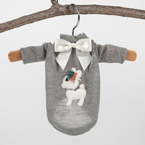 Baby Deer Dog Sweater - Grey
