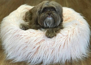 The Himalayan Yak Bed in Peach - Posh Puppy Boutique