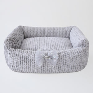 Dolce Dog Bed in Sterling - Posh Puppy Boutique