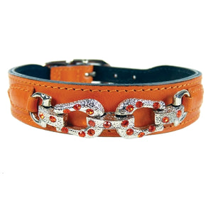 After Eight Collection Dog Collar - Tangerine - Posh Puppy Boutique