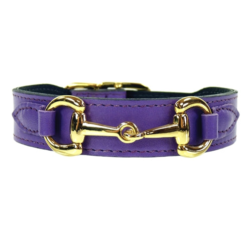 BELMONT Style Dog Collar in Lavender & Gold
