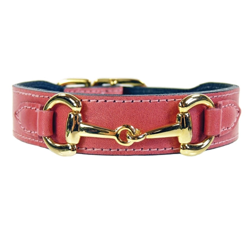 BELMONT Style Dog Collar in Petal Pink & Gold