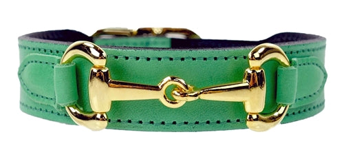 BELMONT Style Dog Collar in Kelly Green