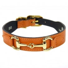 BELMONT Style Dog Collar in Tangerine Gold - Posh Puppy Boutique