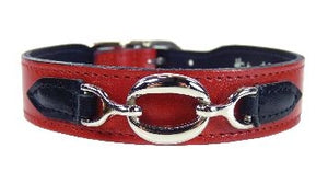 Hartman Collar in Black & Ferrari Red - Posh Puppy Boutique