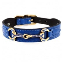 Horse & Hound Dog Collar - Cobalt Blue