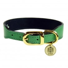 Italian Leather Dog Collar in Gold - Many Colors - Posh Puppy Boutique