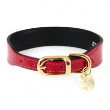 Italian Leather Dog Collar in Gold - Many Colors - Posh Puppy Boutique