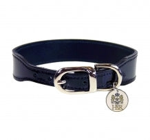 Italian Leather Dog Collar in Nickel - Many Colors - Posh Puppy Boutique