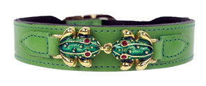 Leap Frog Collar in Grass Green - Posh Puppy Boutique