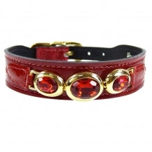 Regency Collar in Ruby Red Patent - Posh Puppy Boutique