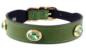 The Royal Collection Dog Collar in Lime - Posh Puppy Boutique