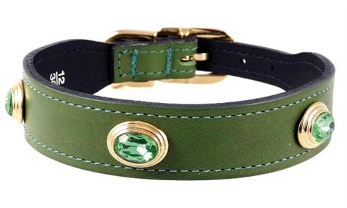 The Royal Collection Dog Collar in Lime Green and Gold