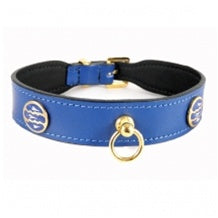 St. Tropez Collection Dog Collar in Cobalt Blue - Posh Puppy Boutique