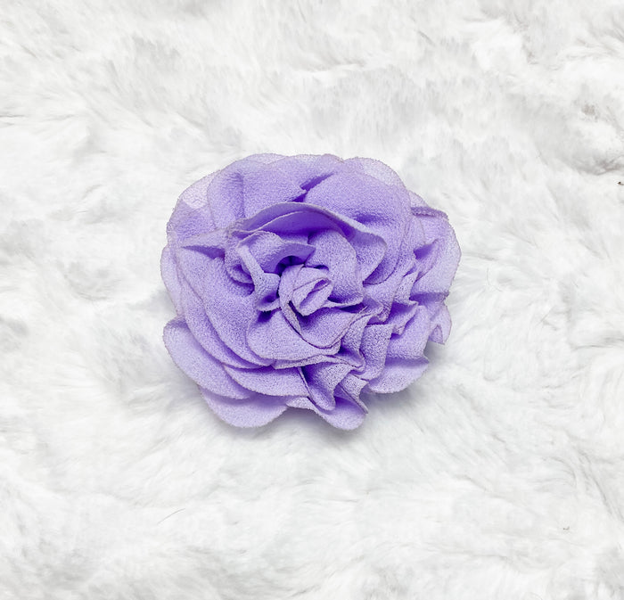 Chiffon Flower Hair Bow in Lavender