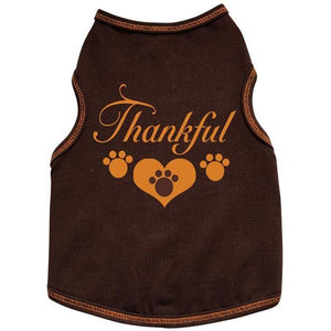 Thankful With Three Paws Tank - Brown - Posh Puppy Boutique
