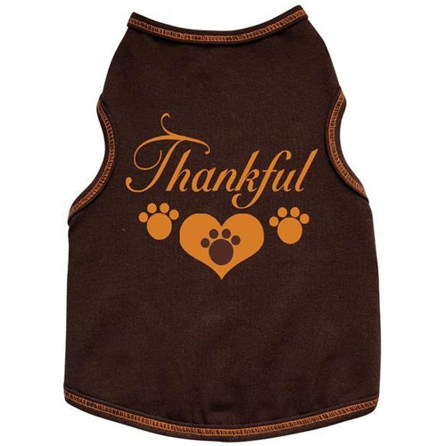 Thankful With Three Paws Tank - Brown