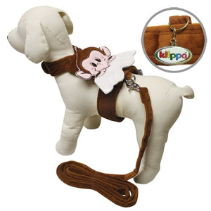 Monkey Angel Harness with Matching Leash - Posh Puppy Boutique