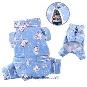Snowmen and Snowflake Flannel Pajamas - Posh Puppy Boutique