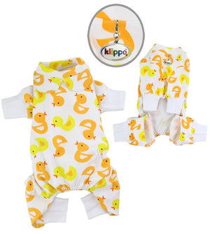 Yellow Ducky in Knit Cotton Pajamas - Posh Puppy Boutique