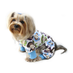 Ultra Soft Minky Monkey Pajamas - Posh Puppy Boutique