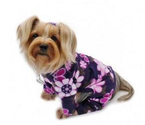 Midnight Garden Fleece Turtleneck Pajamas & Matching Blanket - Posh Puppy Boutique