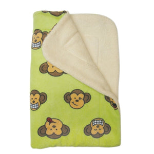 Lime Green Silly Monkey Ultra-Plush Blanket - Posh Puppy Boutique