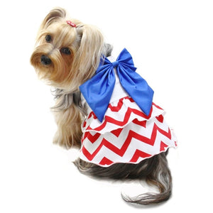 Red-White-Blue Large Bow Sundress - Posh Puppy Boutique