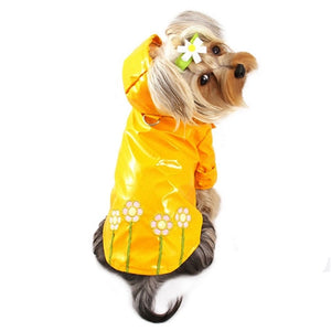 Polka Dots & Daisies Raincoat - Posh Puppy Boutique