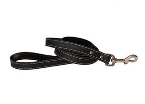 Black Quick-Release Leather Collar