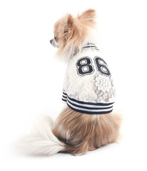 Sporty Lace Tee - White - Posh Puppy Boutique
