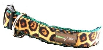 Mimi Green Velvet Leopard Collar- Forrest