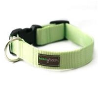 Mimi Green Lime Webbing Dog Collar