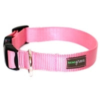 Mimi Green Pink Webbing Dog Collar